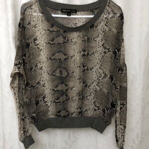 Elizabeth and James, sheer snake print blouse